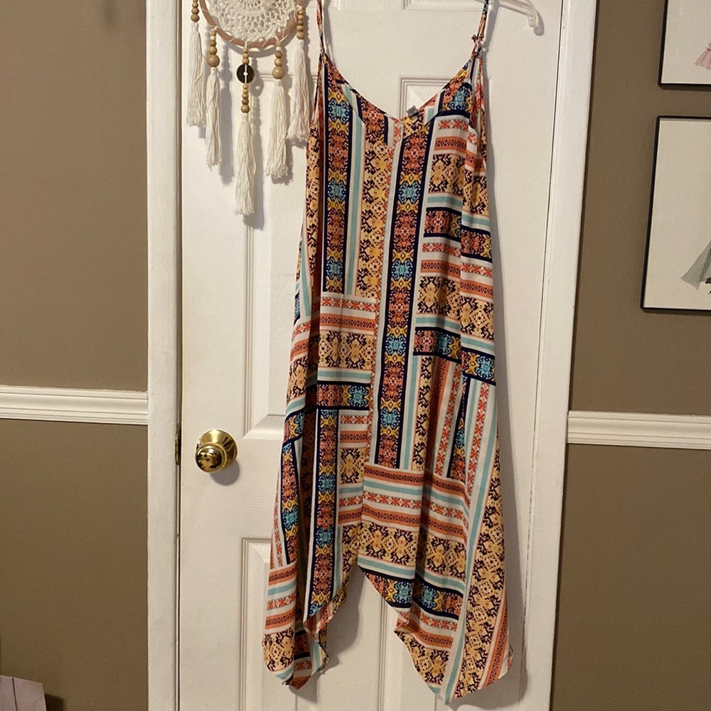 Design Lab Asymmetrical Dress Multi Color Design Gem